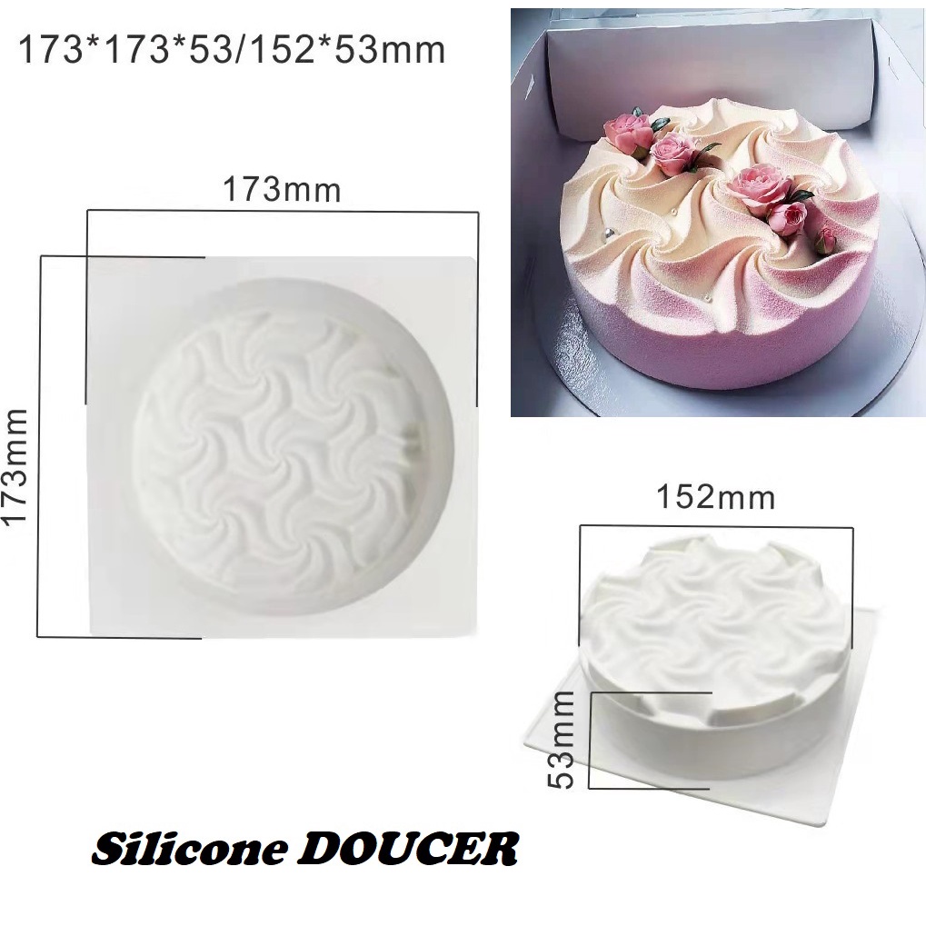 Loyang Silicone Cetakan Bolu Kue Silikon Tahan Panas Doucer Turbine