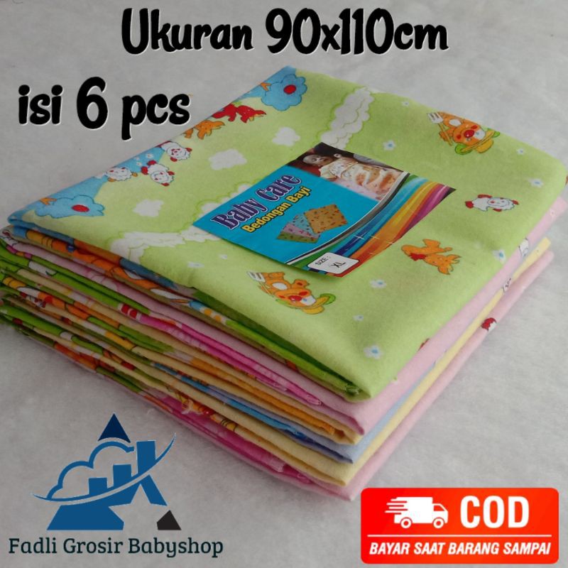 Bedong Bayi Isi 6 Pcs Motif Karakter Terbaru