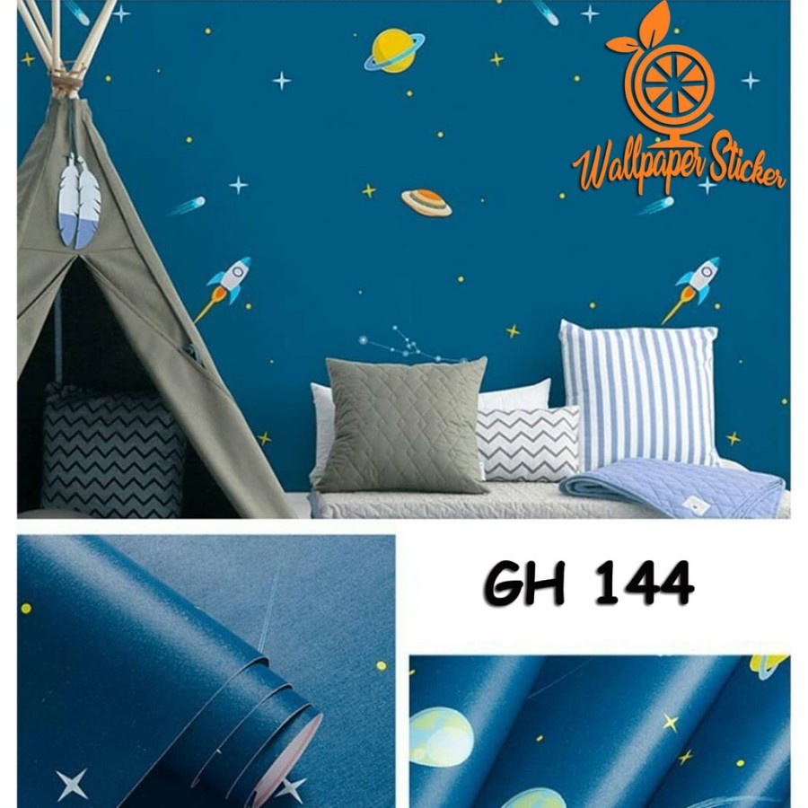 BAYAR DITEMPAT PUSAT Wallpaper Dinding Stiker Motif AWAN / PLANET / BATU ALAM 3D UKURAN 45CMX1M BEST SELLER