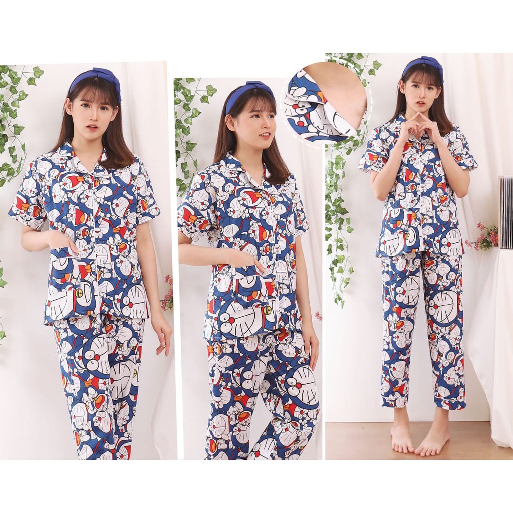 Setelan Piyama Premium Baju Tidur Motif SLEEP WEAR Pijamas Termurah!!