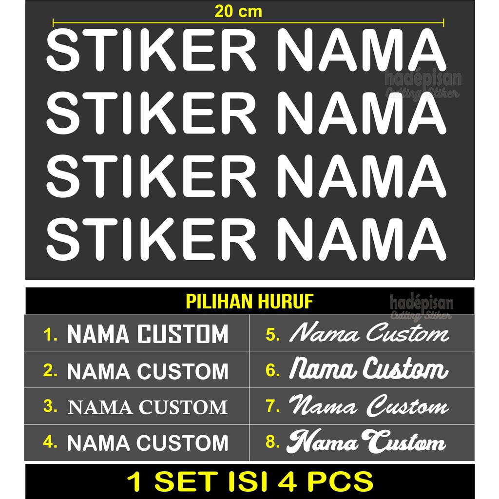 35+ Ide Stiker Nama Di Motor