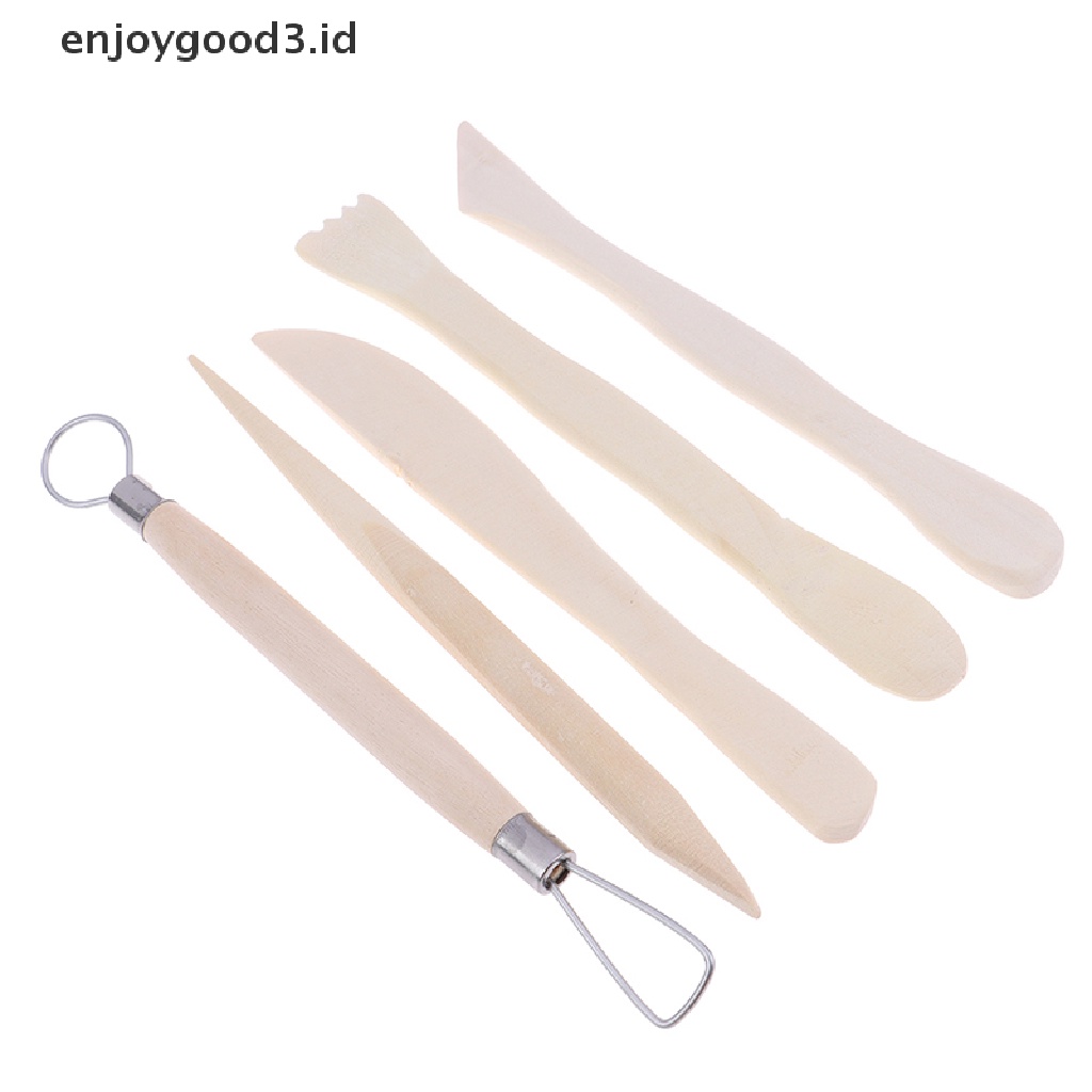 5pcs / Set Alat Ukir Tanah Liat Ukuran 6 Inch Untuk Kerajinan