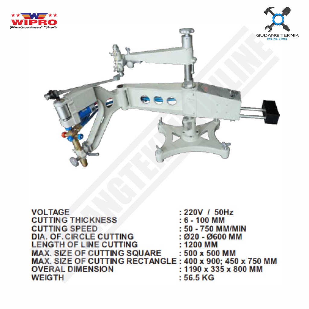 Mesin Potong Profil Plat Besi WIPRO CG2-150 /Mesin Blender Las Potong Profil  WIPRO CG2 150 - Profile Profiling Gas Cutter Cutting Metal CG2150 Wipro