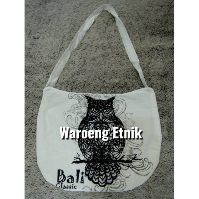 TAS SLINGBAG KANVAS BALI SALEMPANG - BURUNG HANTU