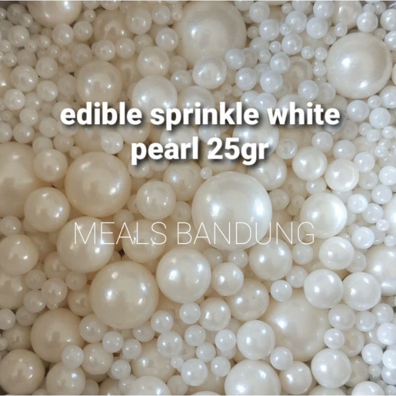 

Edible Sprinkle White Mutiara Pearl 25gr