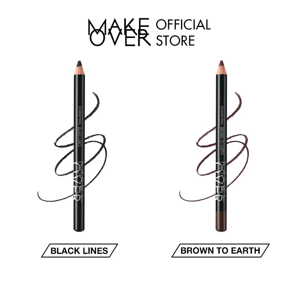 MAKE OVER Eyebrow Pencil Brown To Earth