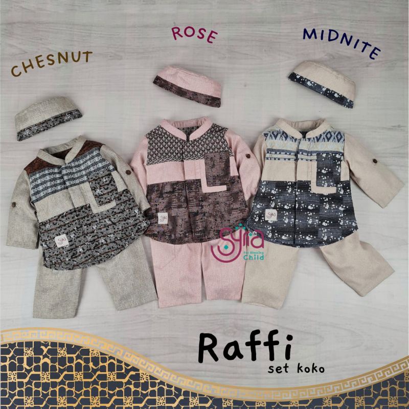 SET KOKO ANAK MUSLIM COWOK RAFFI|VELIZA|setceL