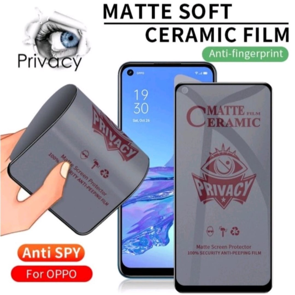 A/S- Tempered matte CERAMIC Privacy / Spy Iphone 11 pro / X / Xs