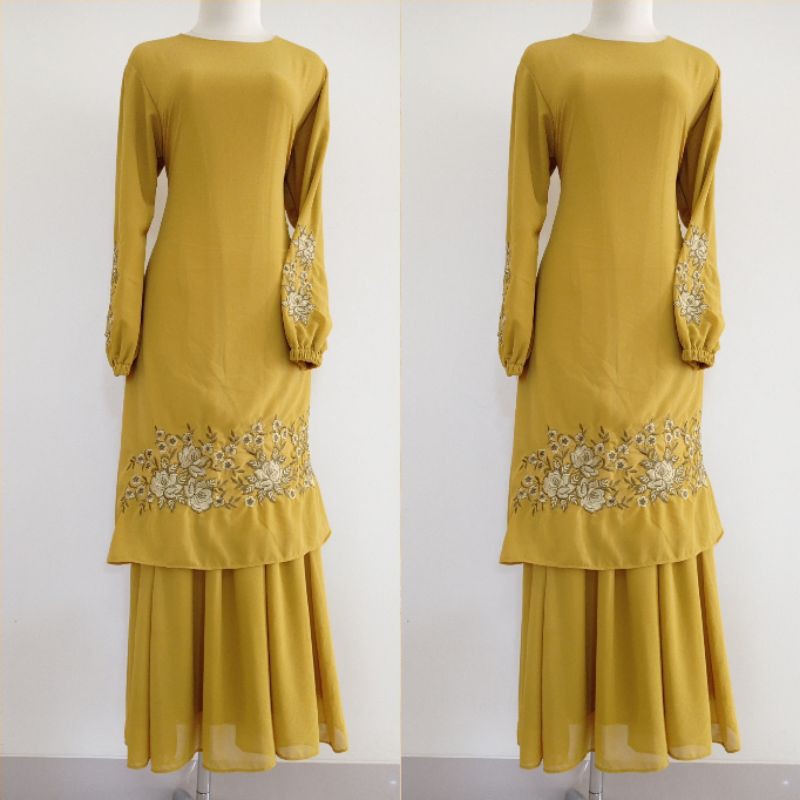 Gamis Malaysia Bordir Cantik