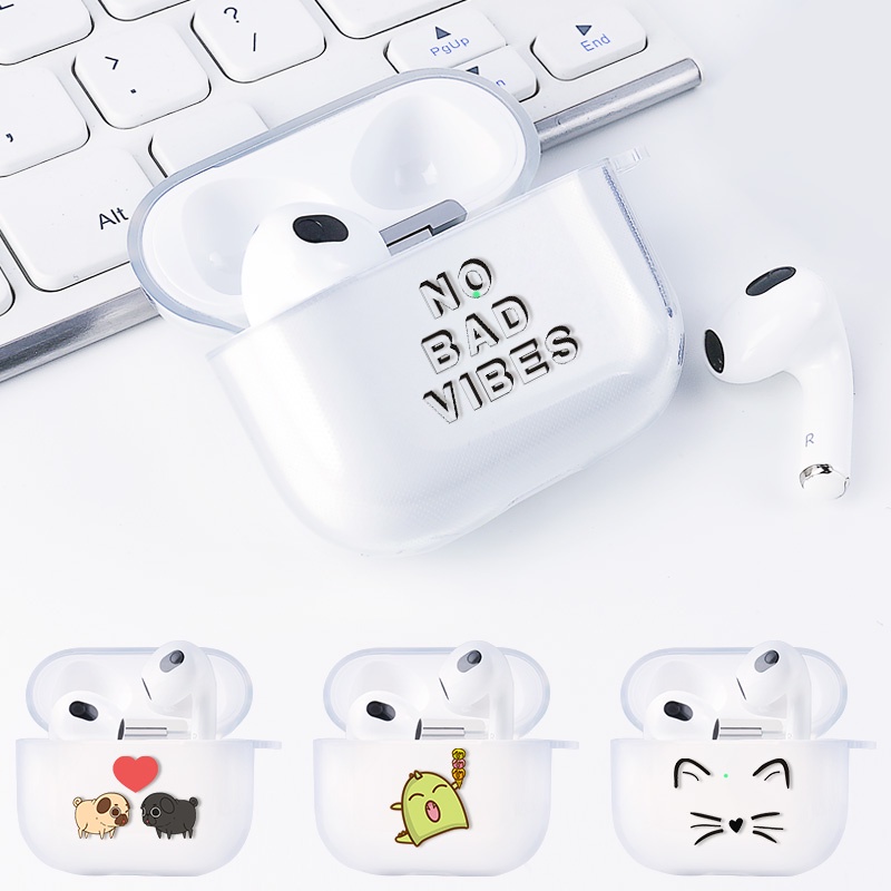 Case Cover Earphone Desain Hewan Milktea Untuk AirPods 3