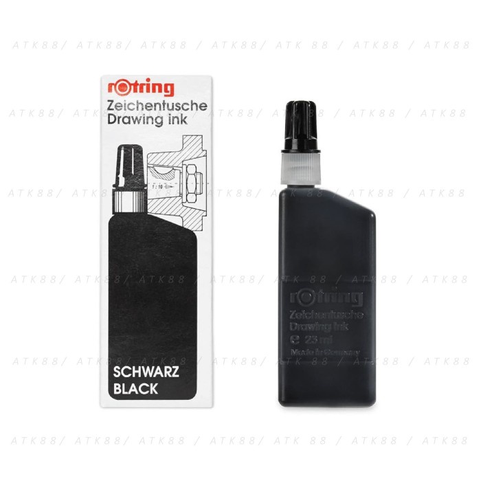 

(TERLARIS) Rotring Drawing Ink / Refill Tinta hitam Rapido dan Isograph