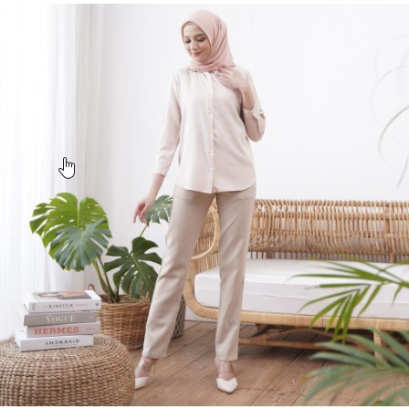 Alma Tshirt Kemeja Wanita Casual Terbaru | Size S M L XL XXL | Bahan Katun Dior HQ Premium-4