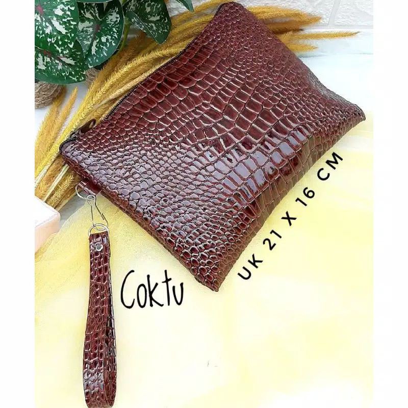 Cluth Croco Pesta Dompet Wanita Cantik Kekinian Dompet Wanita Murah