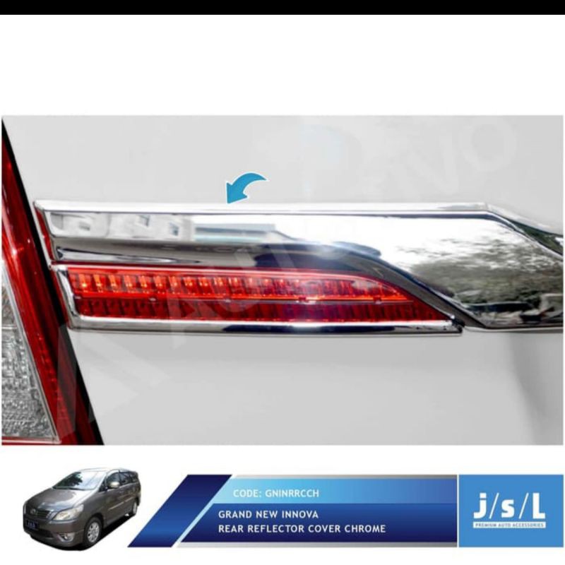 cover bumper reflektor belakang chrome jsl