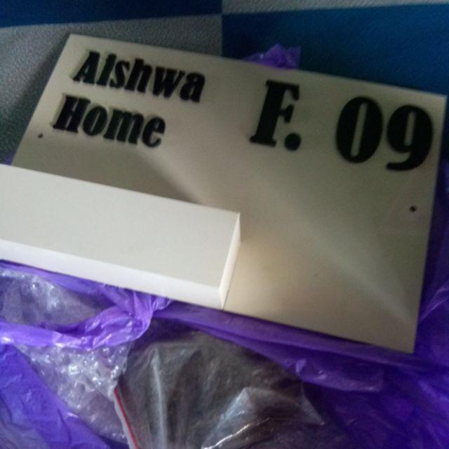 Nomor Rumah Vintage Akrilik Landscape