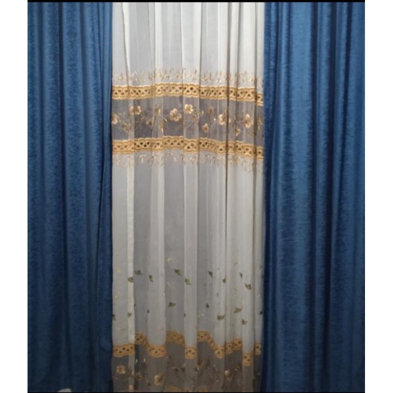 gorden vitrase bordir / virtase bordir / vitrage bordir / vitrase murah