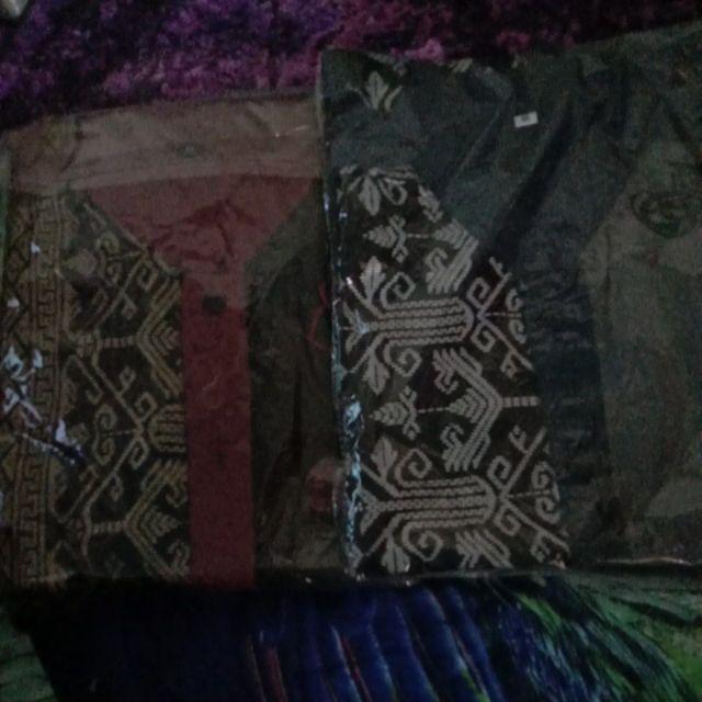 Baju Batik Koko Kombinasi Bordir Reguler M L Xl Original