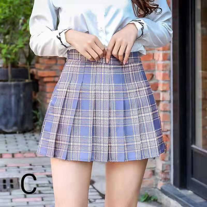 Miss curiosity Mini Skirt / Lipit Skirt / Rok Mini C004 (Size S-M-L-XL)-ROK-2 Grey C