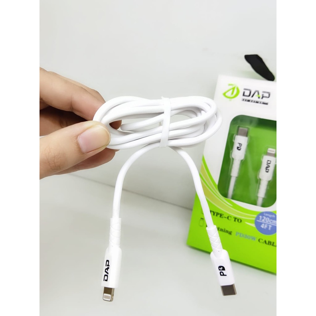 DAP D-CL120 Kabel Data Type-C to Lightning PD30W Cable 120cm QC3.0 3A Fast Data Cable