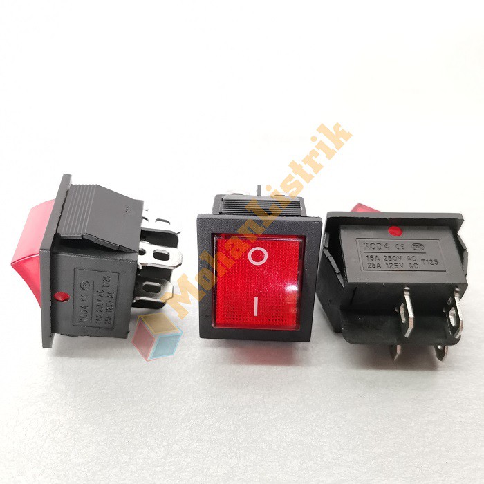 Saklar Switch Power Besar 3.1x 2.5cm 4Pin Rocker ON OFF