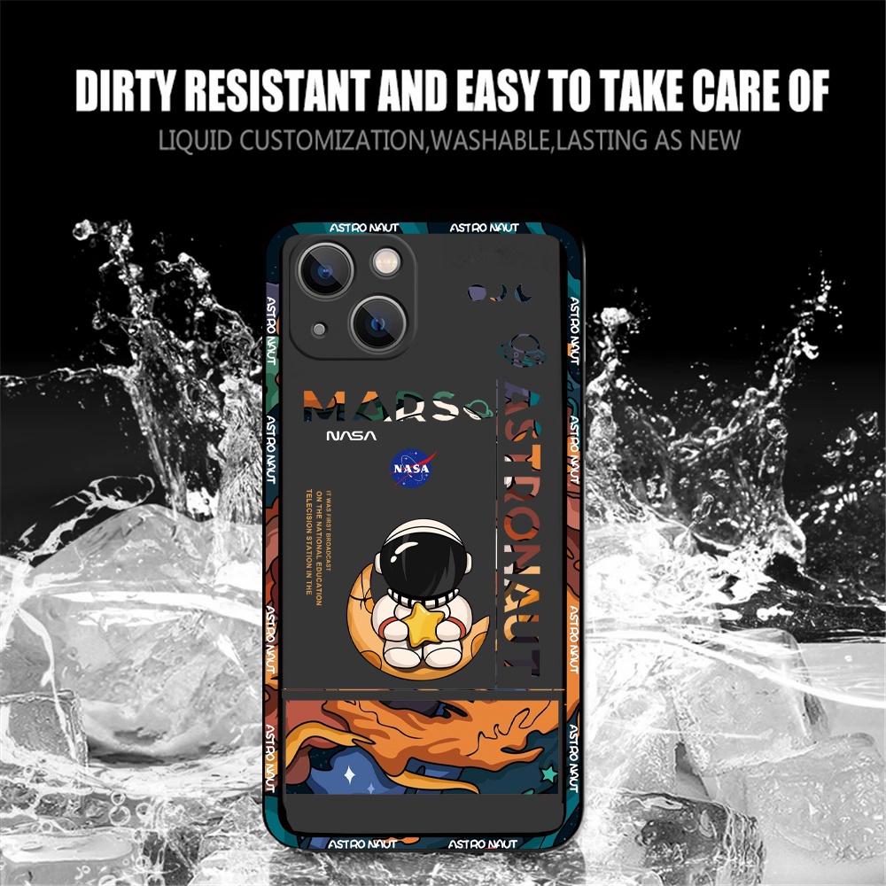 Soft Case TPU Motif Astronot Mars Dengan Lanyard Untuk Realme 10 Realme 8i C21Y C25Y C11 2021 C20 C15 C12 C25S C3 C2 C1 Realme5 5i 6i