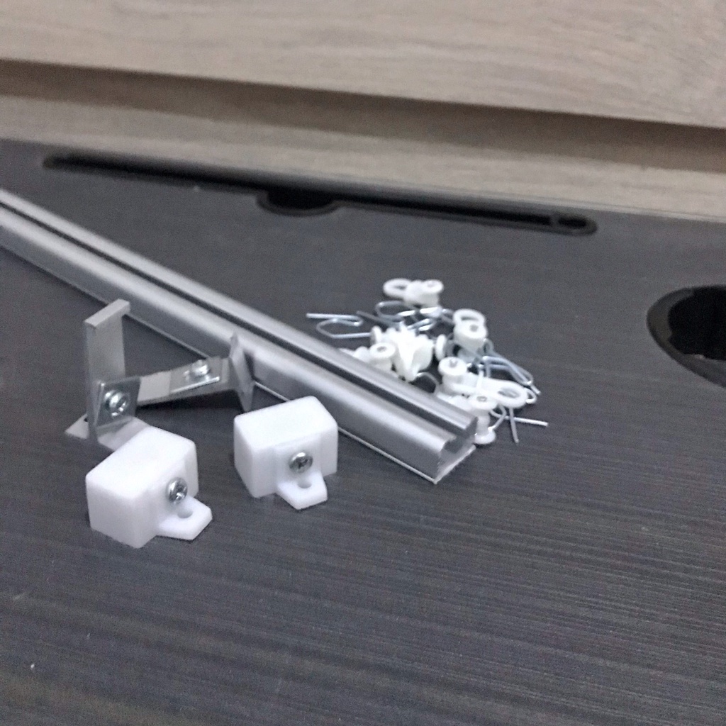 Set Rel Vitrase Oval Gorden / Tiang Vitrase Oval Gorden / Rel Alumunium