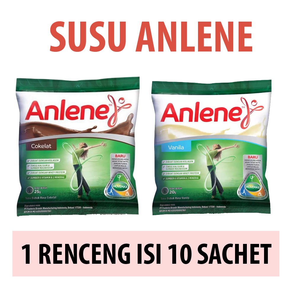 SUSU ANLENE 1 RENCENG ISI 10 SACHET