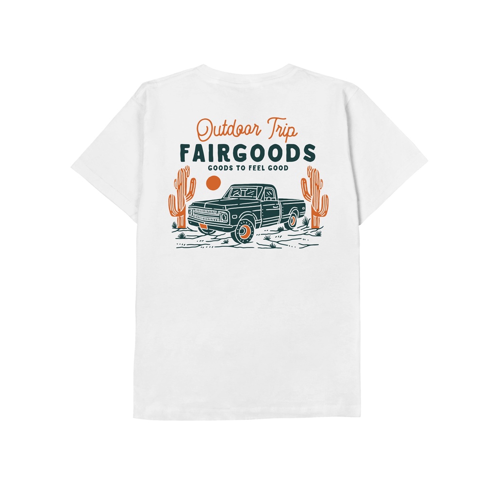 Fairgoods Kaos - Dessert Road - Putih