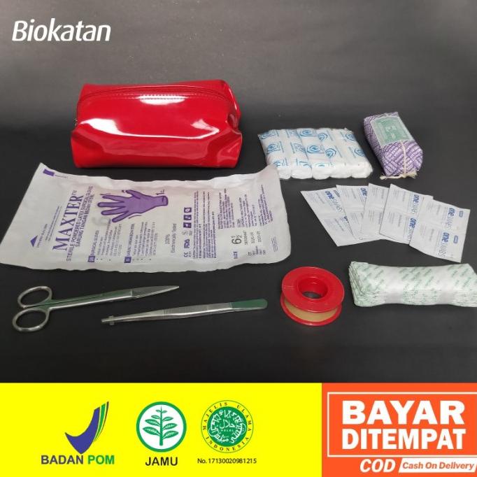 Box Penyimpanan Obat - Tempat Kotak Obat P3K Mini Jinjing Lengkap Alat Medis Kesehatan Steril