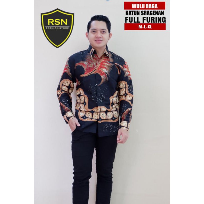 Baju Batik Pria Dewasa Lengan Panjang Terbaru Wulu Raga Batik Terlaris Termurah COD