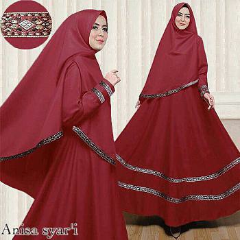 FENISHASTORE LONG GAMIS ANISA SYAR'I//GAMIS MUSLIMAH//GAMIS FASHION//GAMIS ELEGANT//GAMIS LEBARAN//GAMIS PENGAJIAN