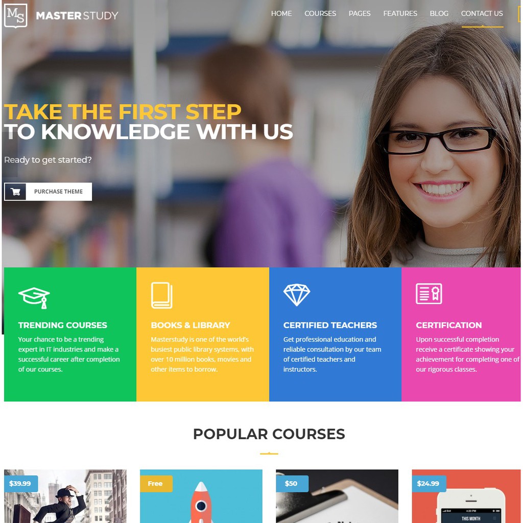 Original Masterstudy V.4.2.1 LSM - Education Center WordPress Theme Tema Template