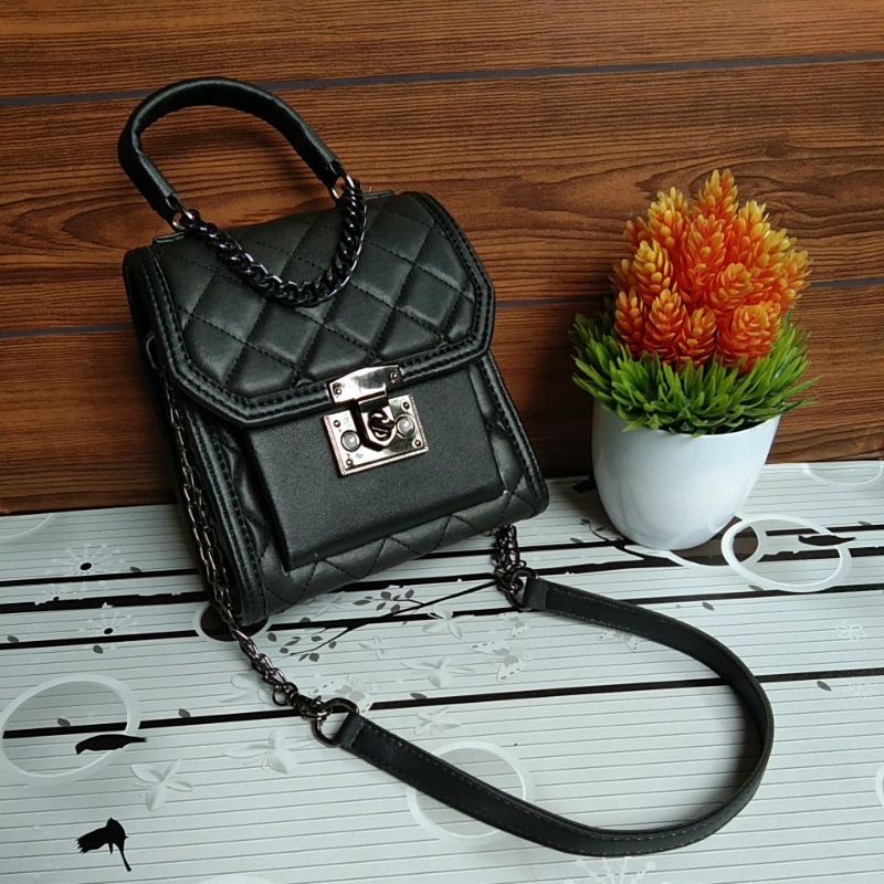 TAS SELEMPANG HANDPHONE KUNCI MUTIARA BORDIR MEWAH