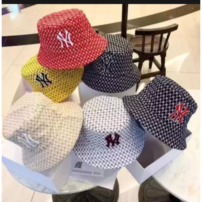 COD Topi Bucket Hat Pria dan Wanita Logo Ny