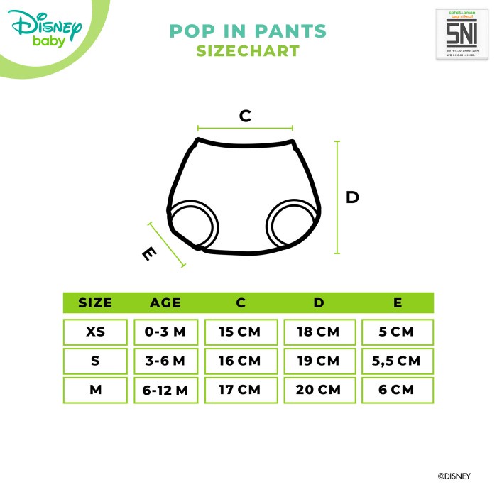 Disney Baby Pop-In Pants Princess Belle DPC211