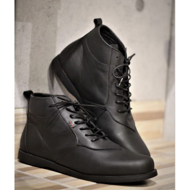 BOLTON BLACK - BRADLEY'S FOOTWEAR | Sepatu Boots Kulit Pria Kasual Kerja Office Klasik