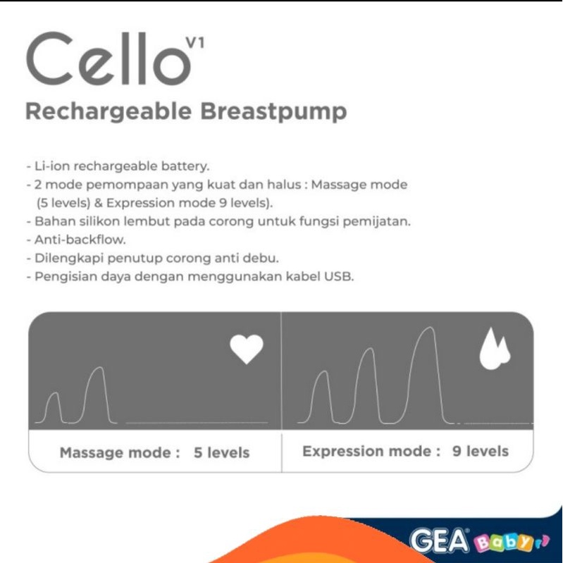 GEA CELLO V1 Rechargeable Breastpump