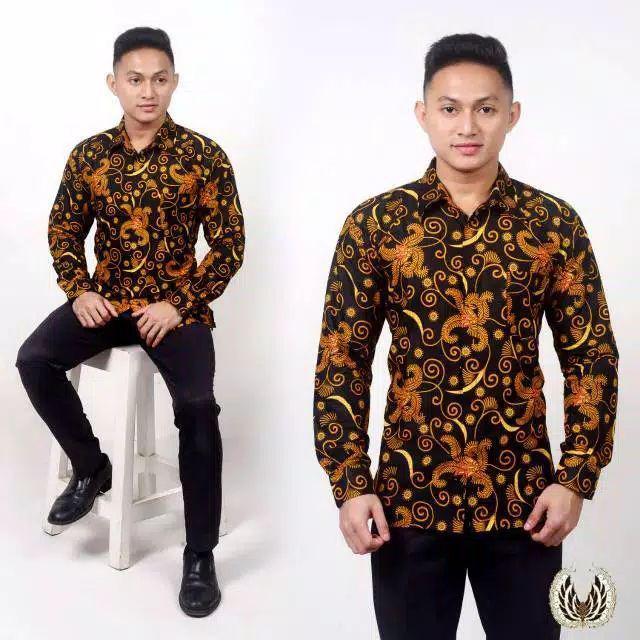 Bswart Batik Hrb026 Kenongo Hem Pendek Padi Pekalongan M L Xl Batik Pria Murah Modern Grosir