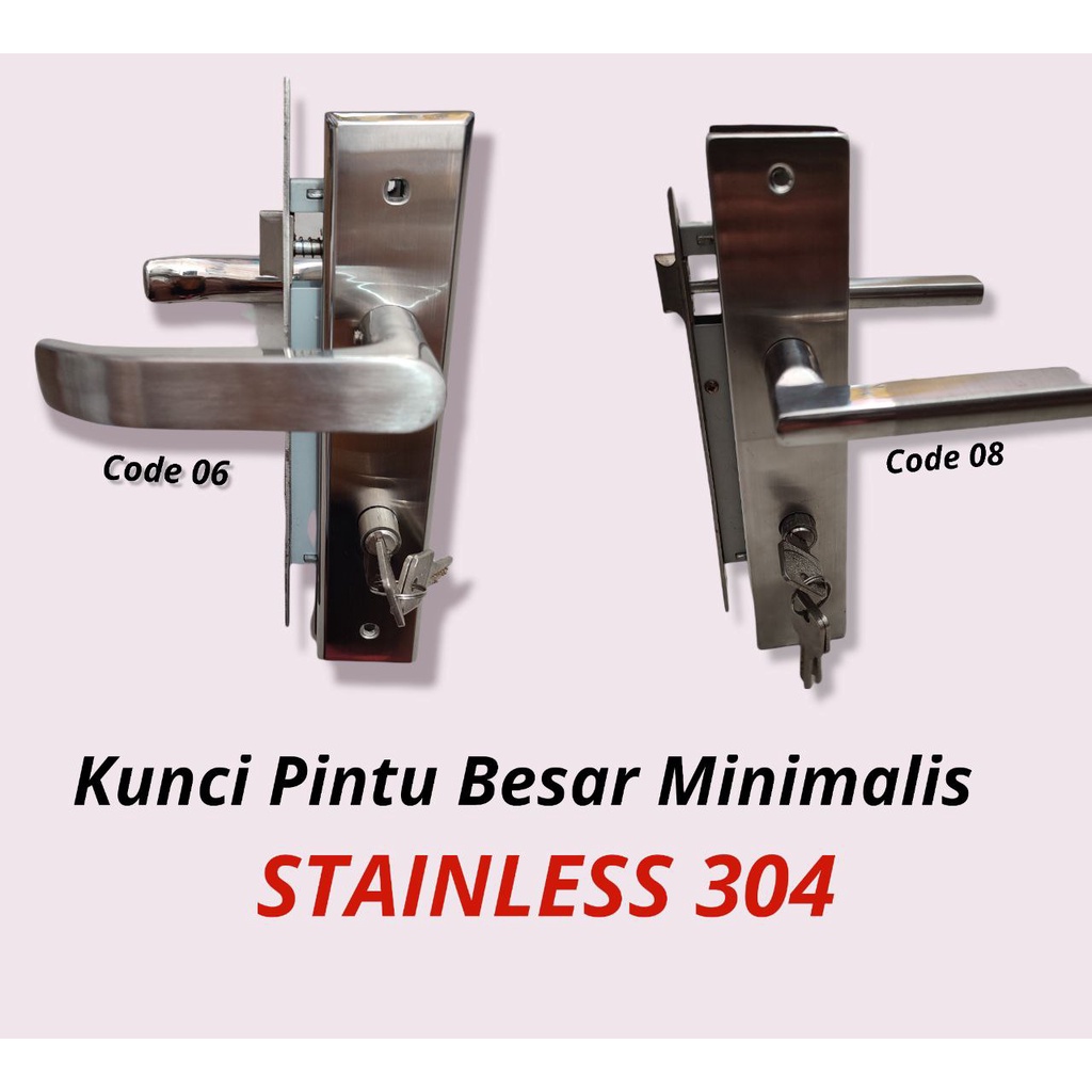 Kunci Pintu/Pegangan Pintu Besar Minimalis Stainless 304 Anti Karat Model Terbaru