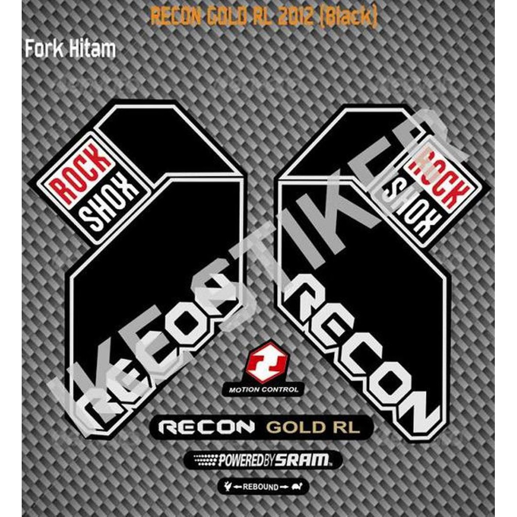 Stiker Fork Rockshox Recon Gold RL 2012