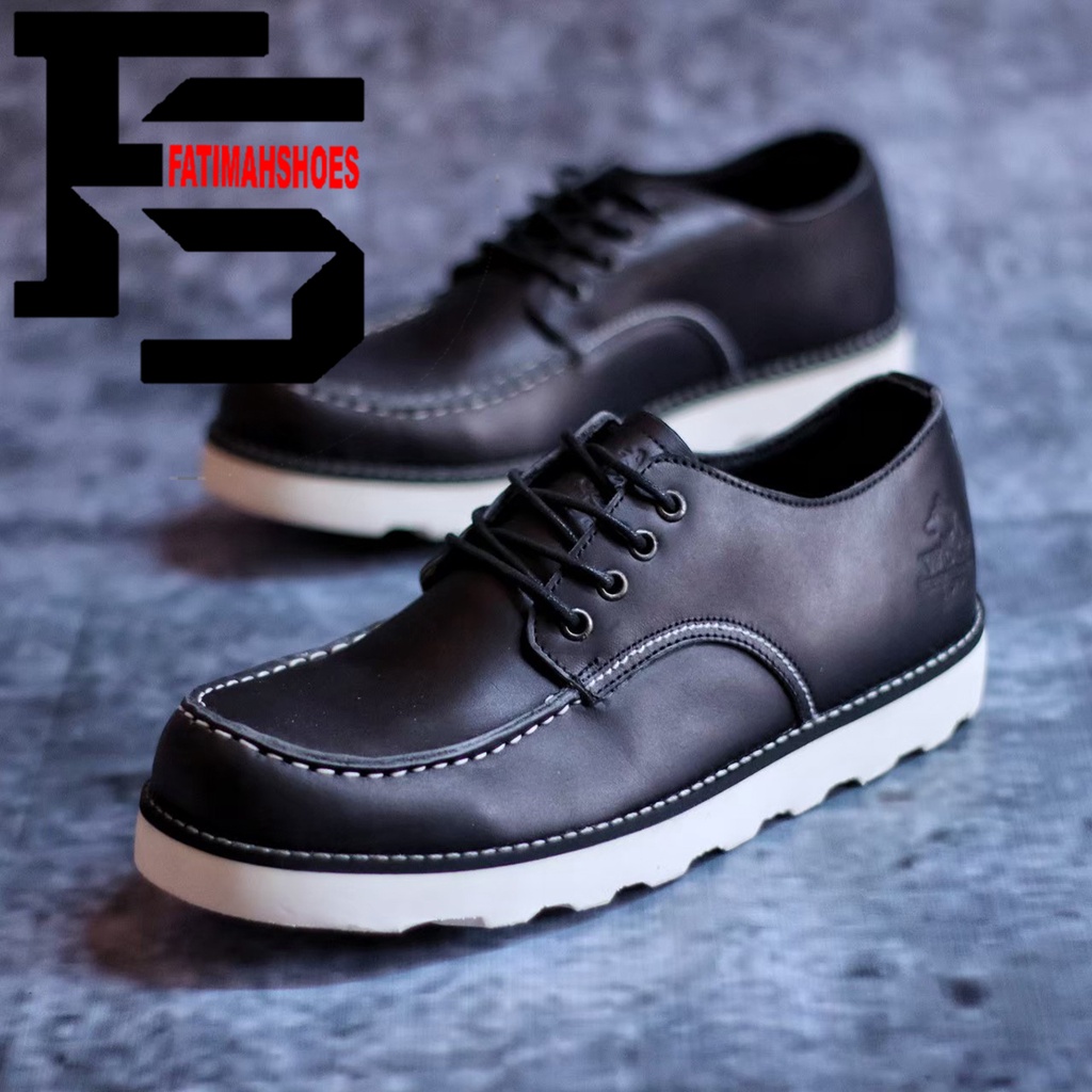 FATIMAHSHOES - Sepatu Kulit Pria Sepatu Boot Pendek Sepatu Formal Sepatu Semi Boot Sepatu Kasual Sepatu Pria