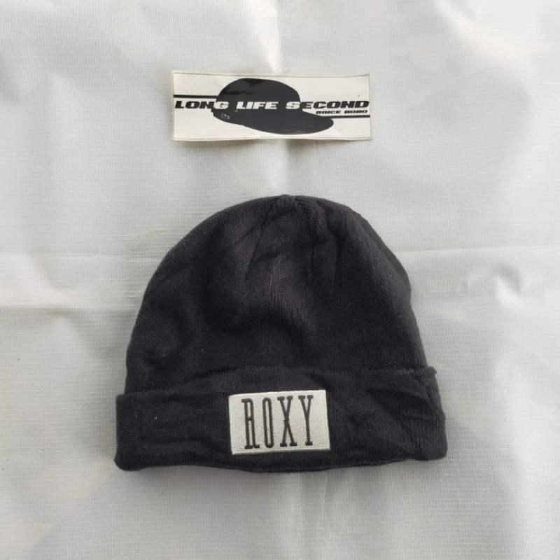 topi beanie hat kupluk rajut roxy second bekas preloved original second