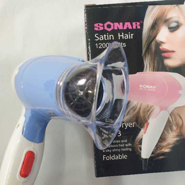 Hairdryer rambut salon alat pengering rambut sonar sn-13 hairdyer mini bisa dilipat