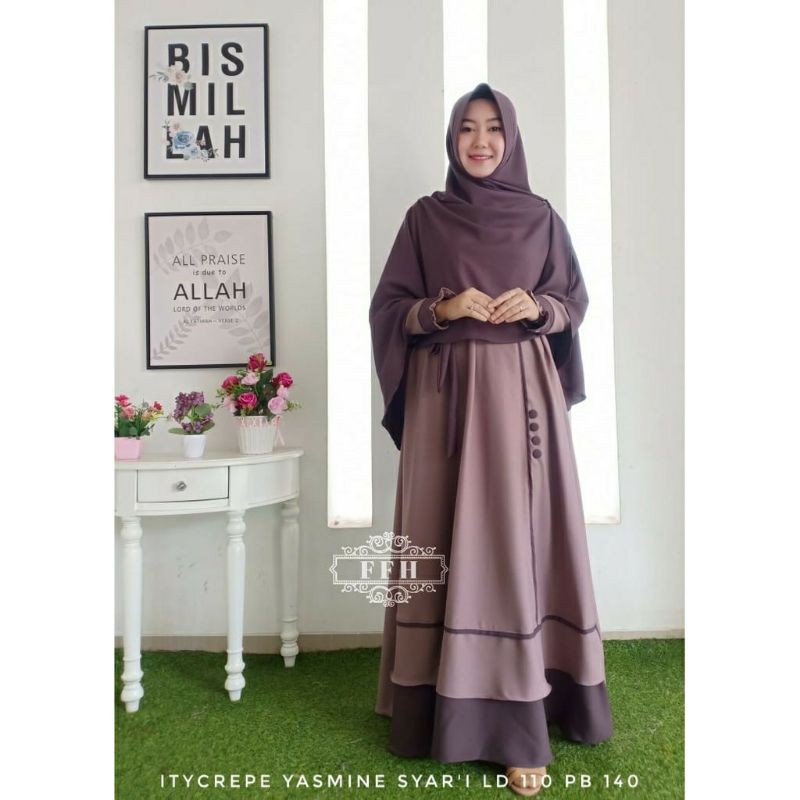 GAMIS Syari YASMINE ITYCREPE ORI FFH