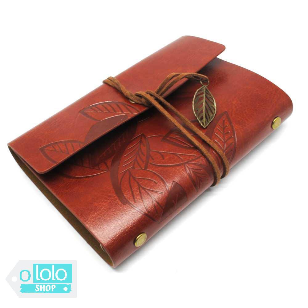 

PHANTACI BUKU CATATAN BINDER KULIT RETRO LEAF KERTAS A6 - BSD666 [COKLAT]