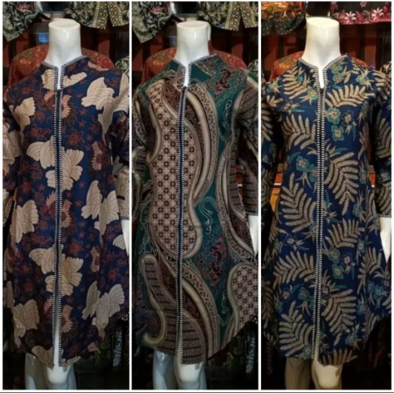 [BISA COD] Atasan batik tunik dolby dobi viskos