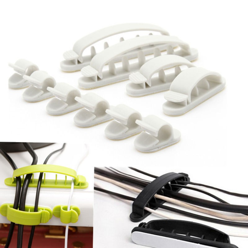 Kabel Clip Organizer 10 pcs / Cable Clip Organizer Komputer Handphone AC-005