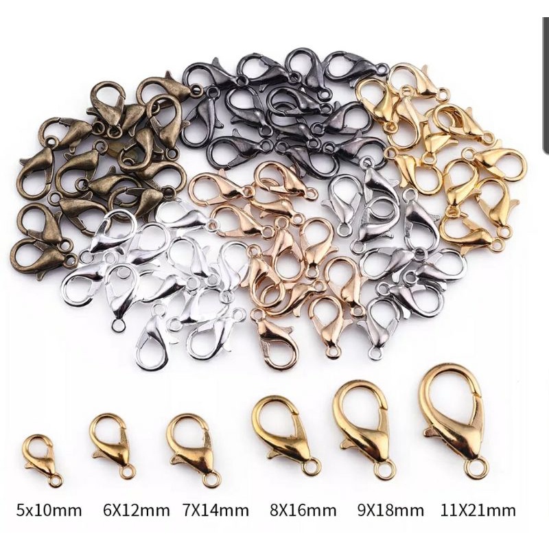 Kokot udang/pengait kalung ukuran 18 mm (satuan)