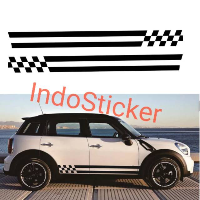 Cutting sticker mobil mini Cooper stiker list body mobil mini Cooper