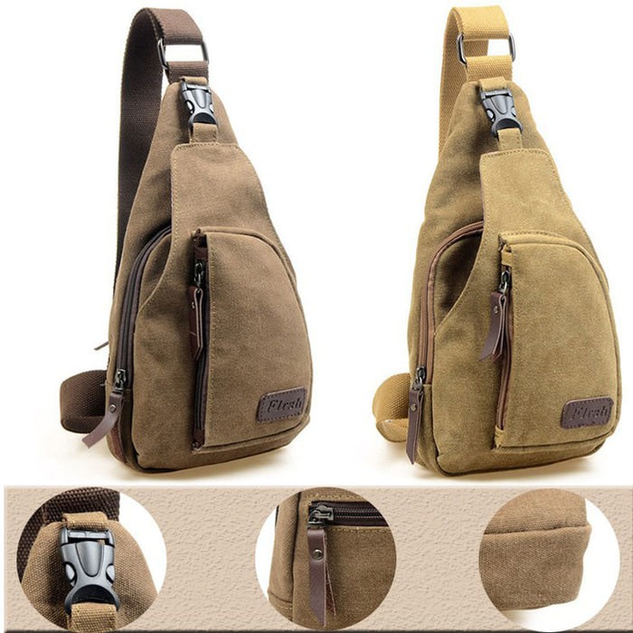 Tas Slempang Kanvas Fisher Militer Pria